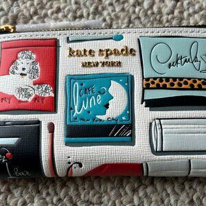 Kate Spade Embossed Leather Matchbook Morgan Small Slim Billfold Wallet NWT